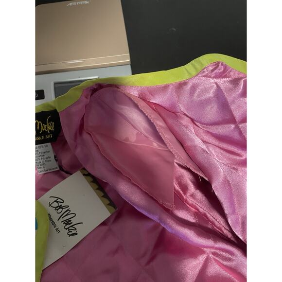 Bob Mackie Wearable Art Womens Jacket Large Animal Print Silk Open Front NWT - Picture 9 of 10